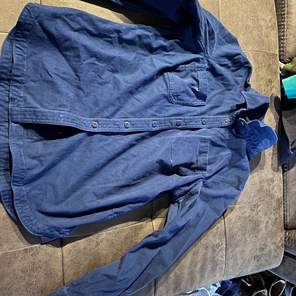 Blue heavy button down size medium - Picture 2 of 3